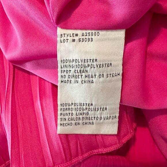 Aqua Pleated Cutout A-Line Maxi Dress In Pink Size 0 Formal Wedding Guest - Picture 6 of 10